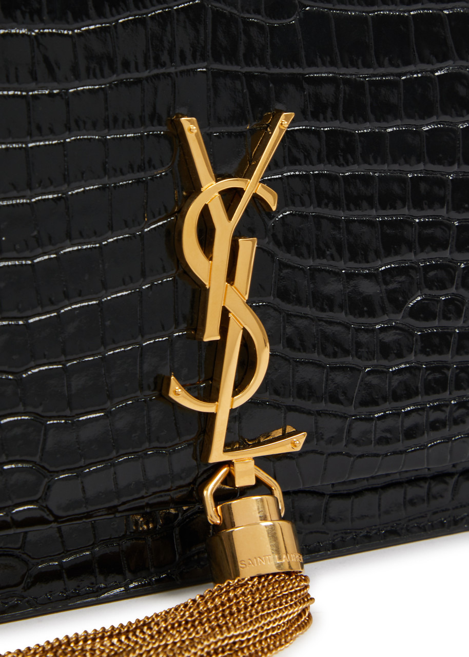 Kate crocodile-effect leather wallet-on-chain - 3