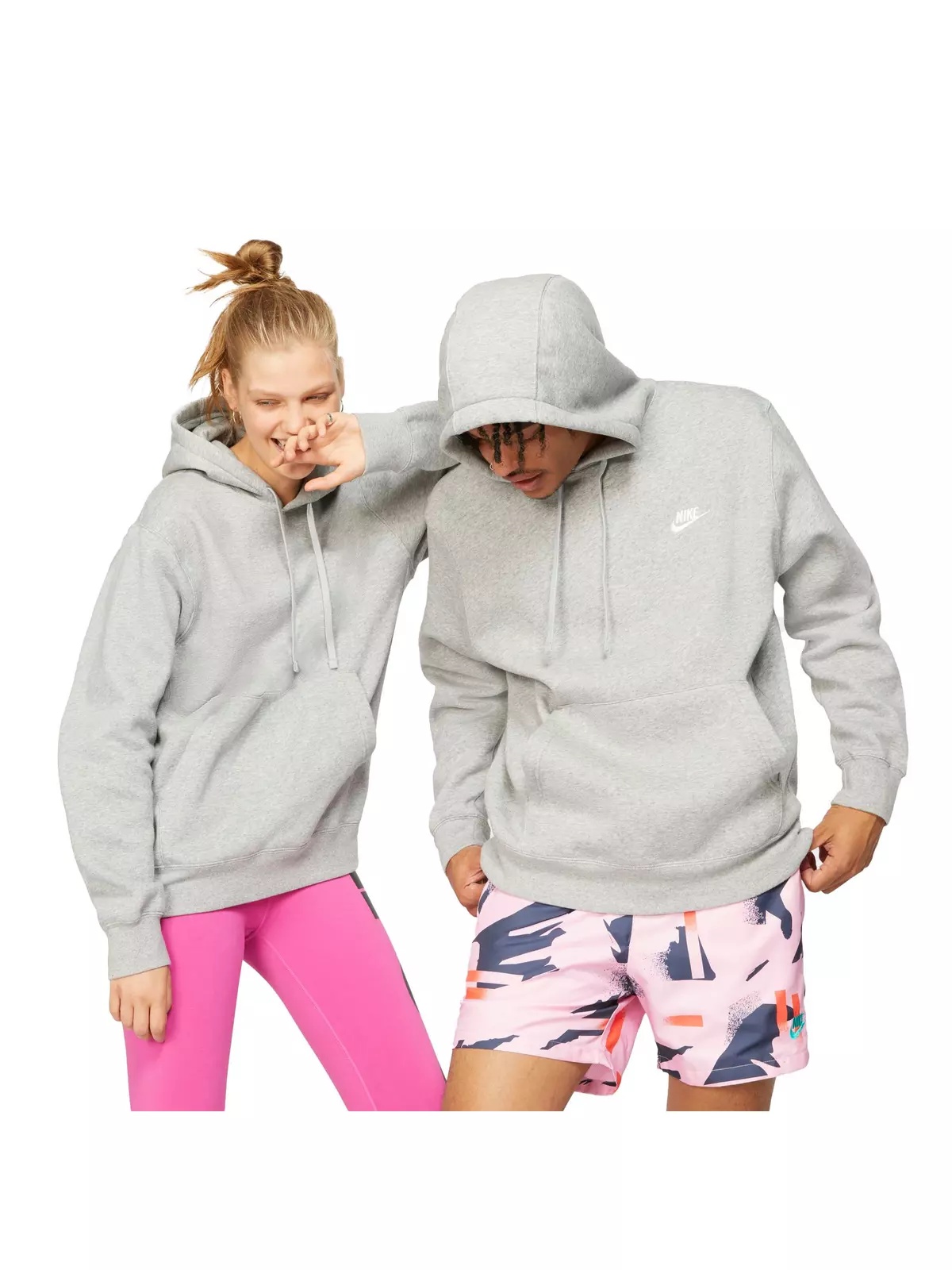 Men's Sportswear Club Fleece Hoodie-Grey - 5