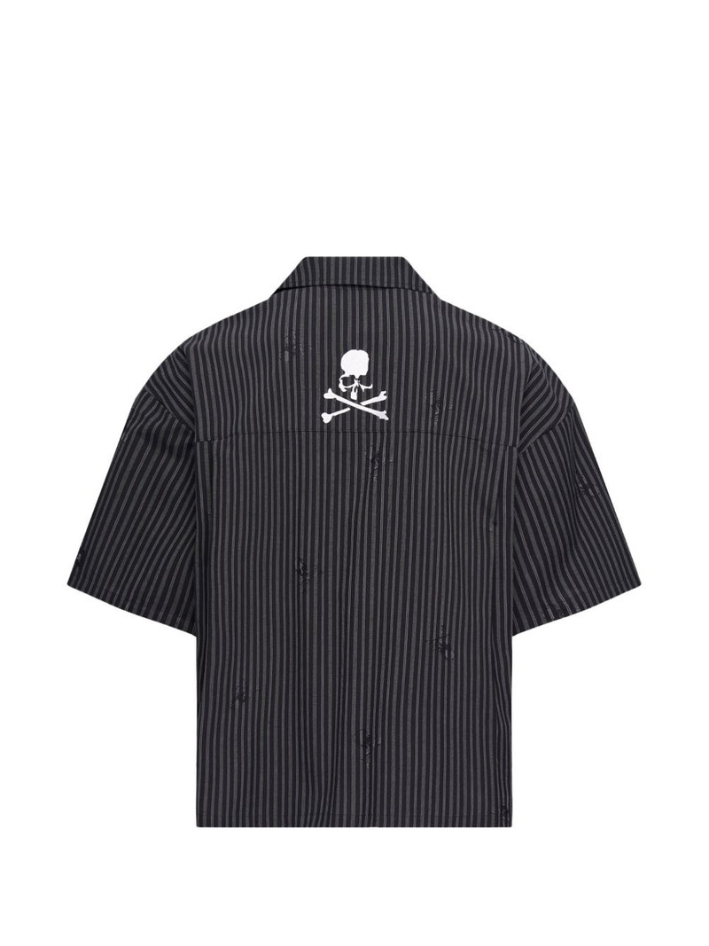 mastermind JAPAN distressed striped shirt outlook