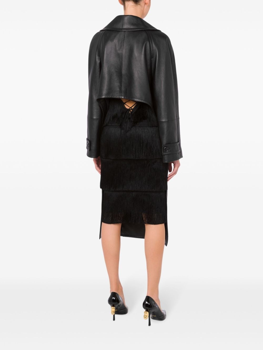 double-breasted asymmetric coat - 3