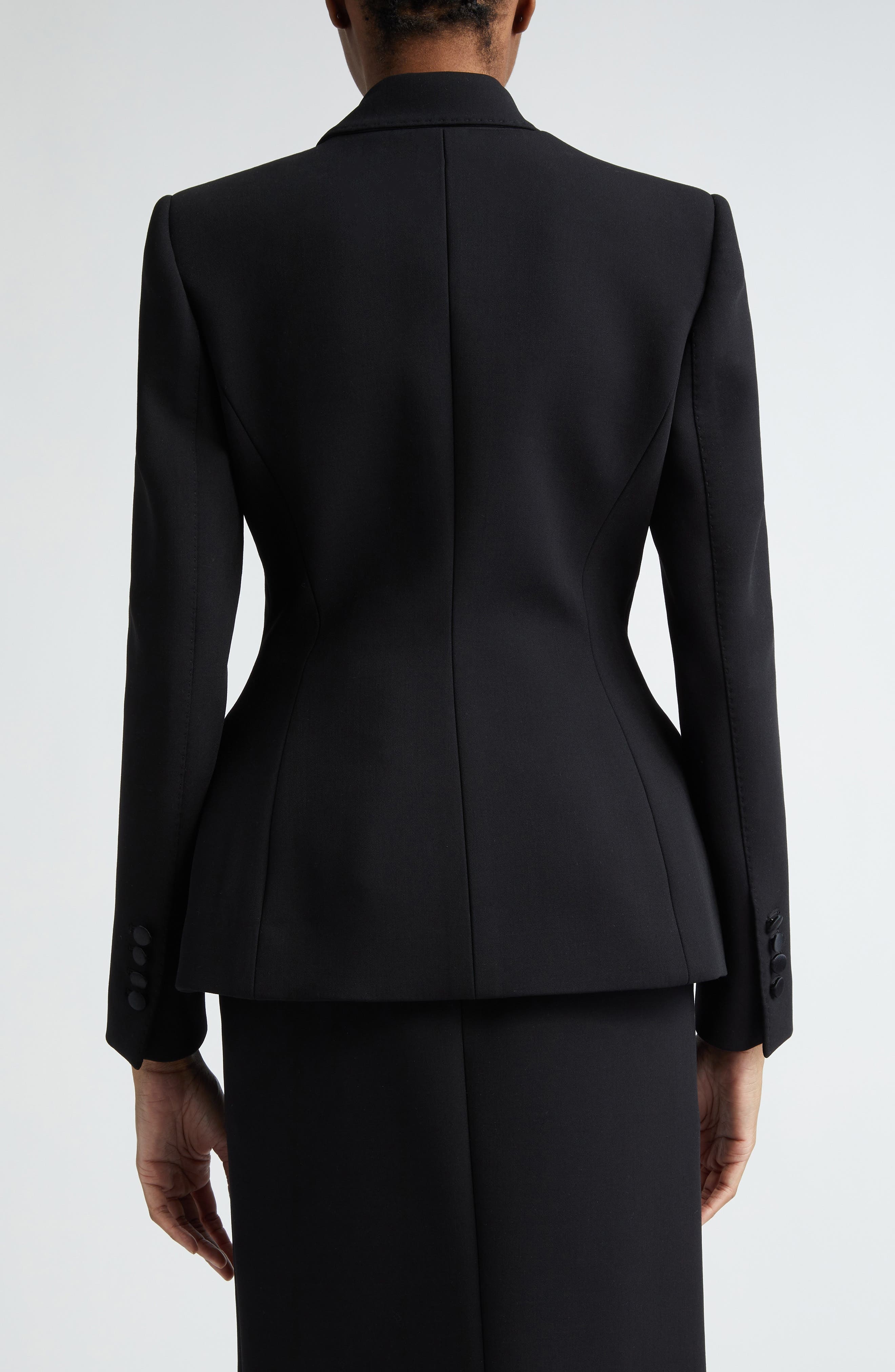Turlington Double Breasted Wool Blend Blazer - 3