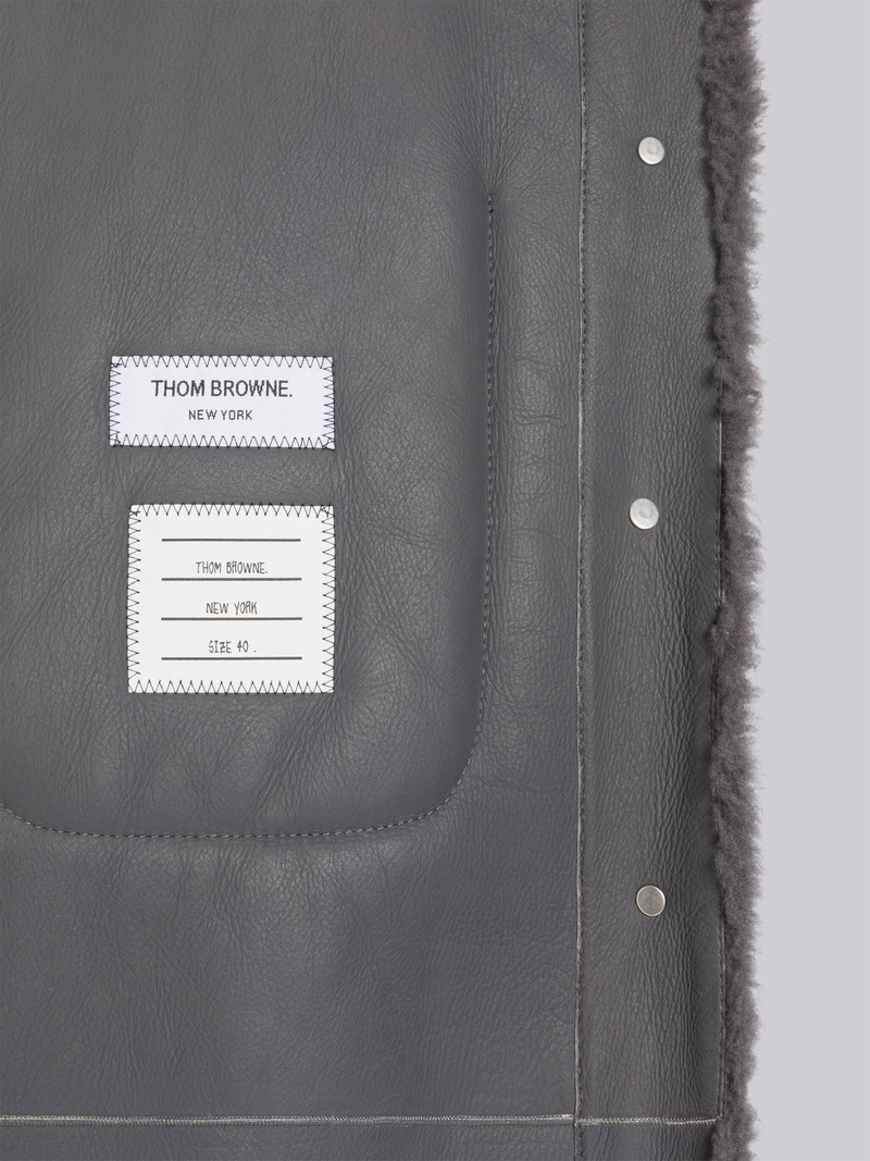 Shearling Supersize 4-Bar Shirtdress 6