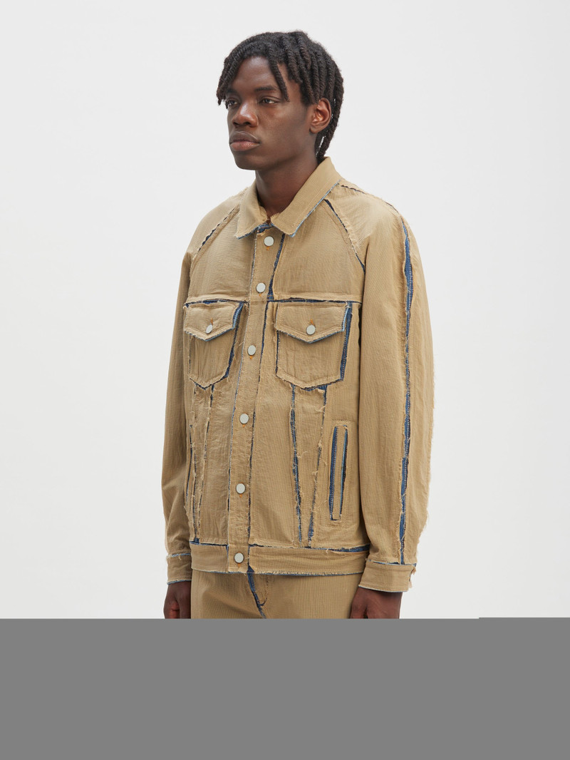 Ripstop Layer Loose Denim Jacket 4