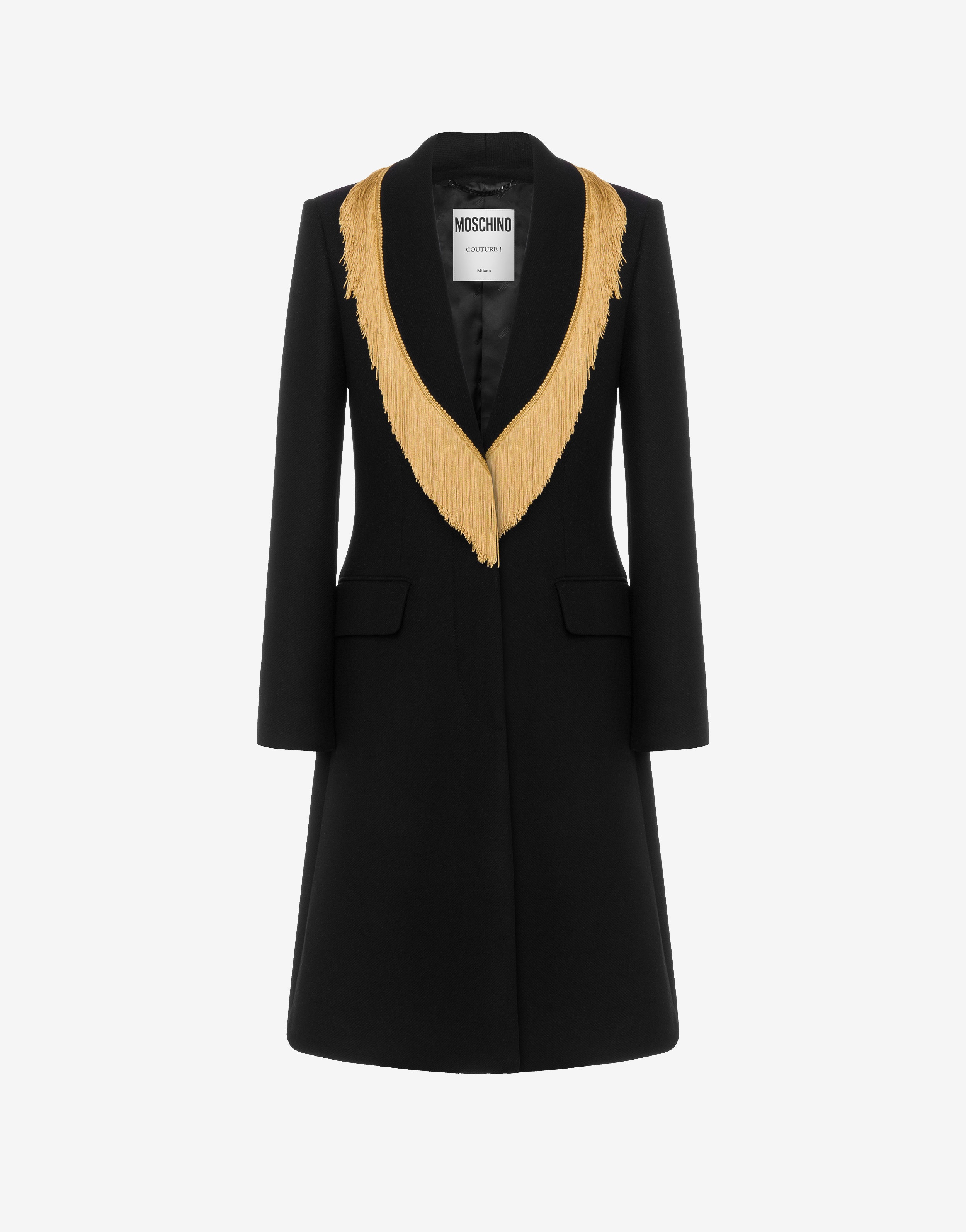CLOTH COAT WITH FRINGING - 1