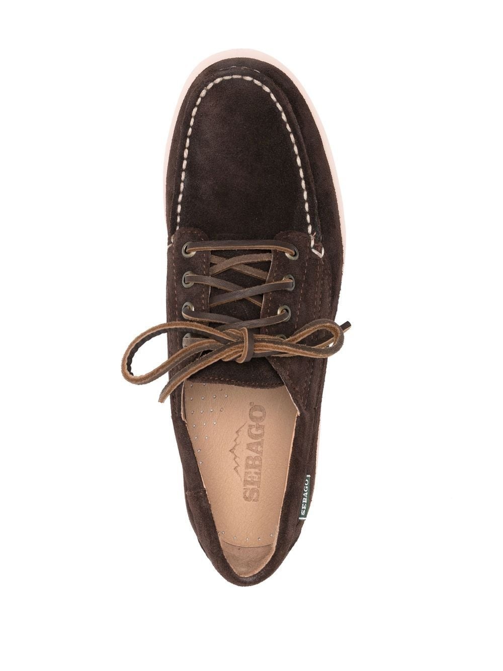 lace-up suede boat shoes - 4