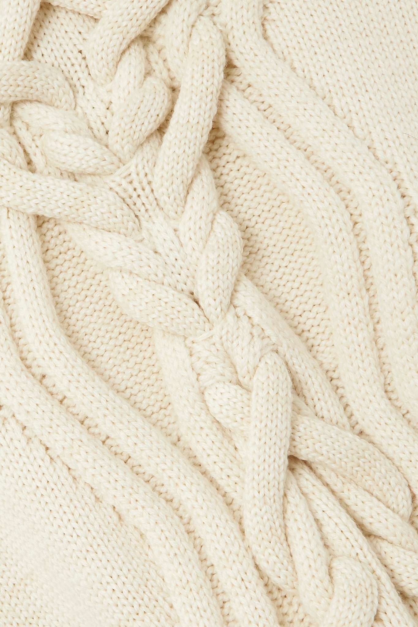 Atina cable-knit merino wool-blend mini dress - 4