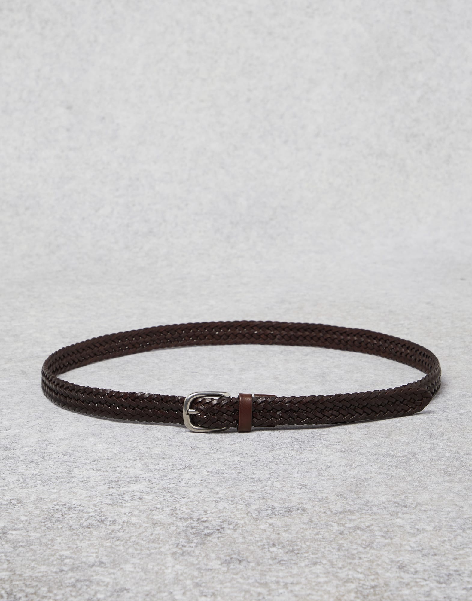 Braided leather belt - 1