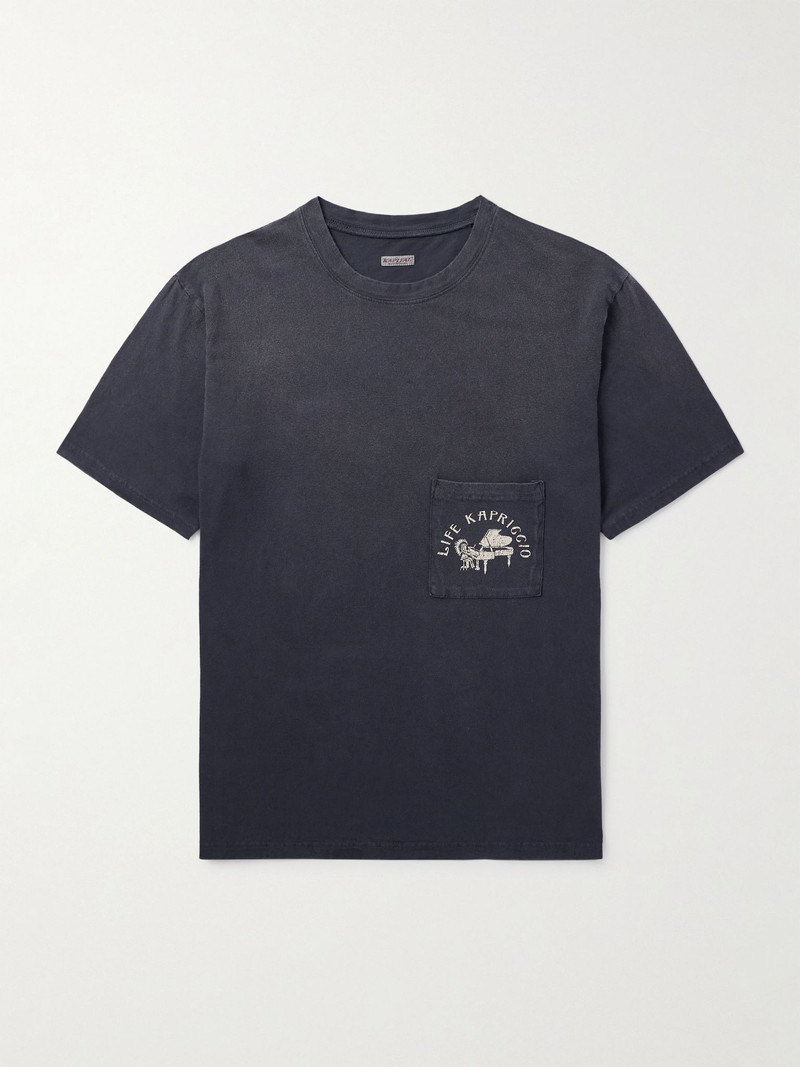 Life Kapriccio Printed Cotton-Jersey T-Shirt Black 1
