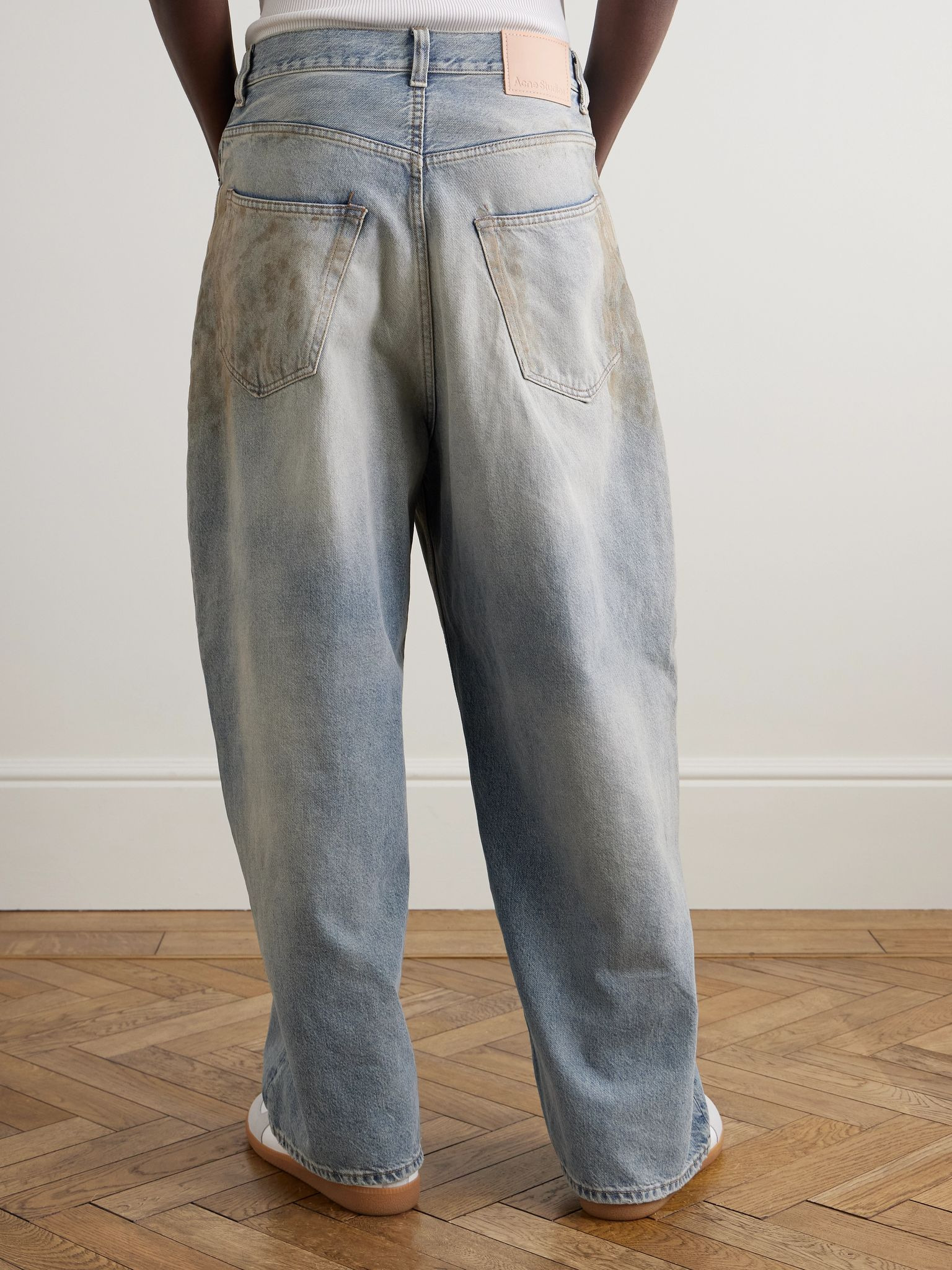 Straight-Leg Distressed Jeans Blue - 4