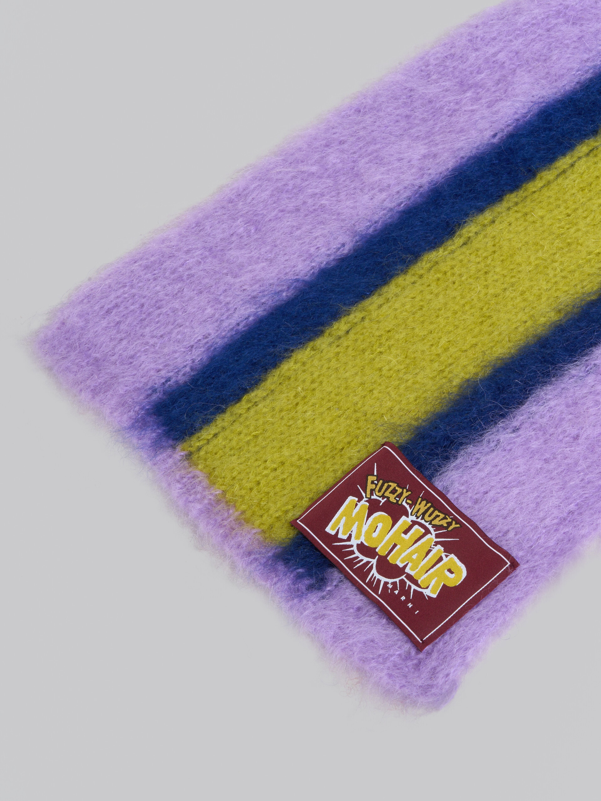 PURPLE MOHAIR SCARF WITH MARNI LETTERING - 4