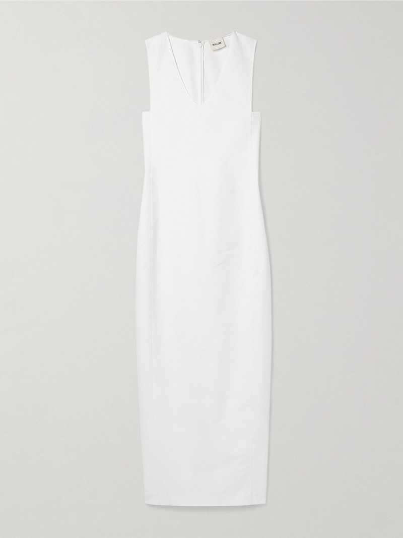 Avery cotton-poplin maxi dress White 1