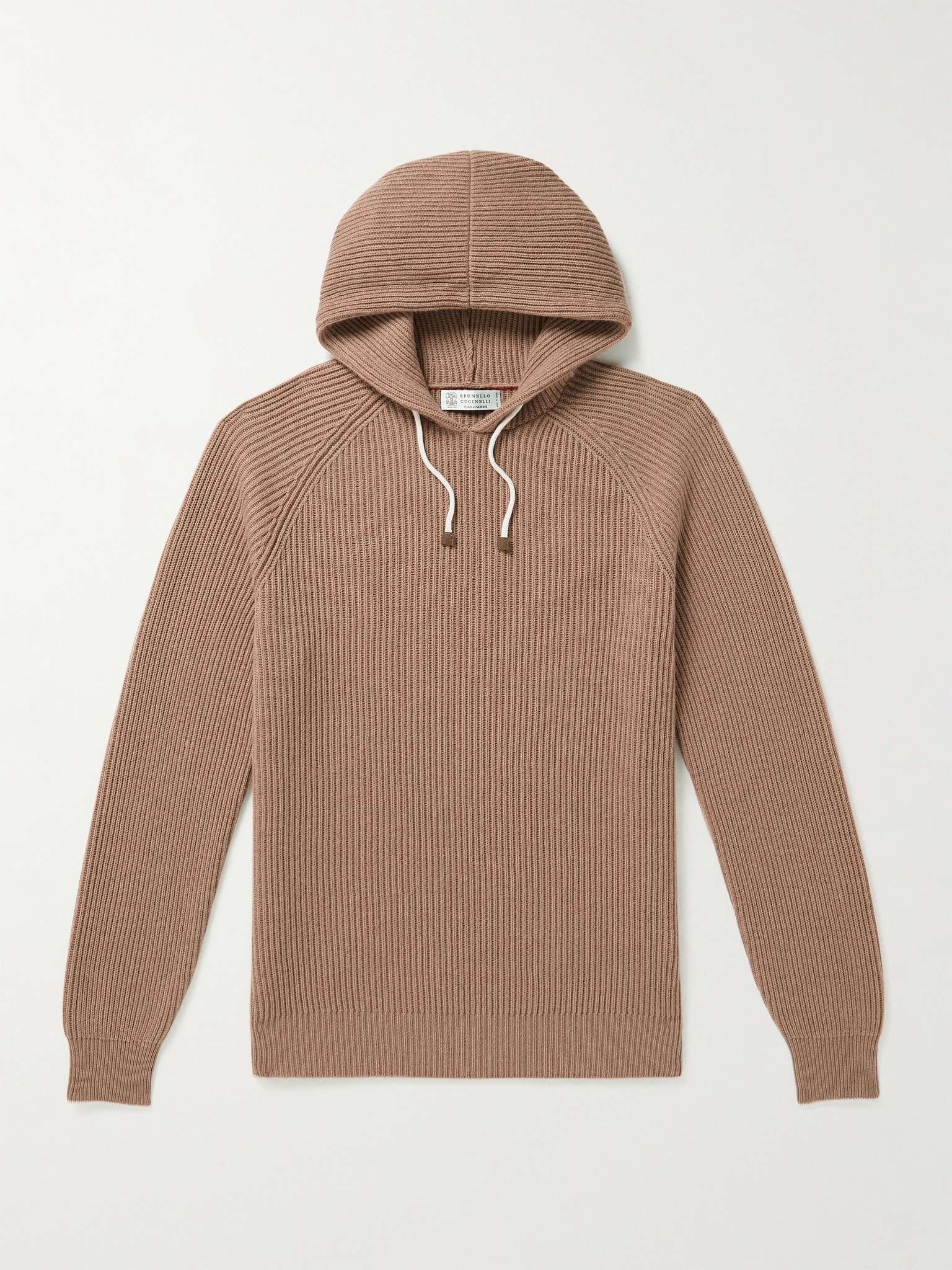 Ribbed Cashmere Hoodie - 1