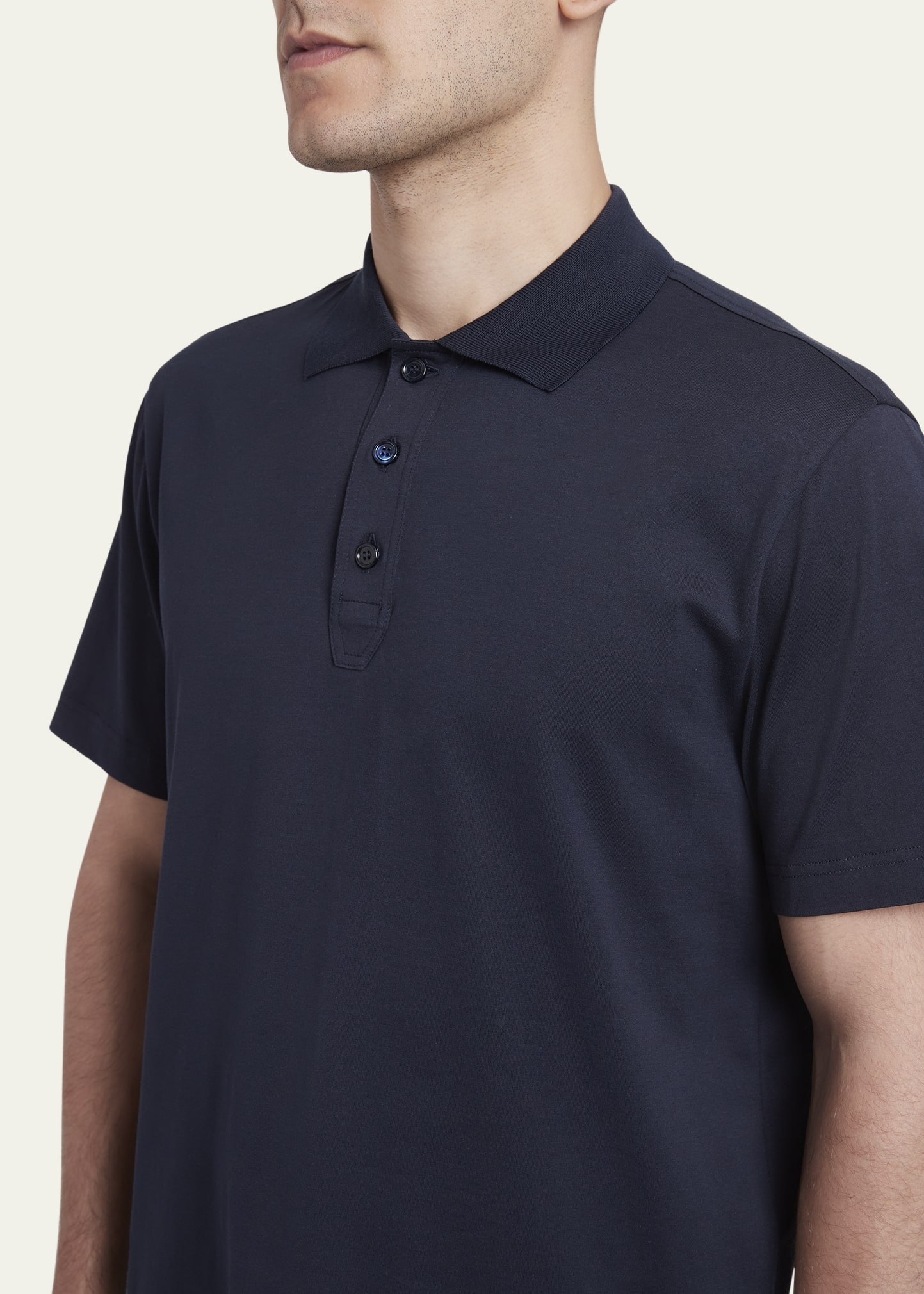 Men's Solid Cotton Polo Shirt - 5