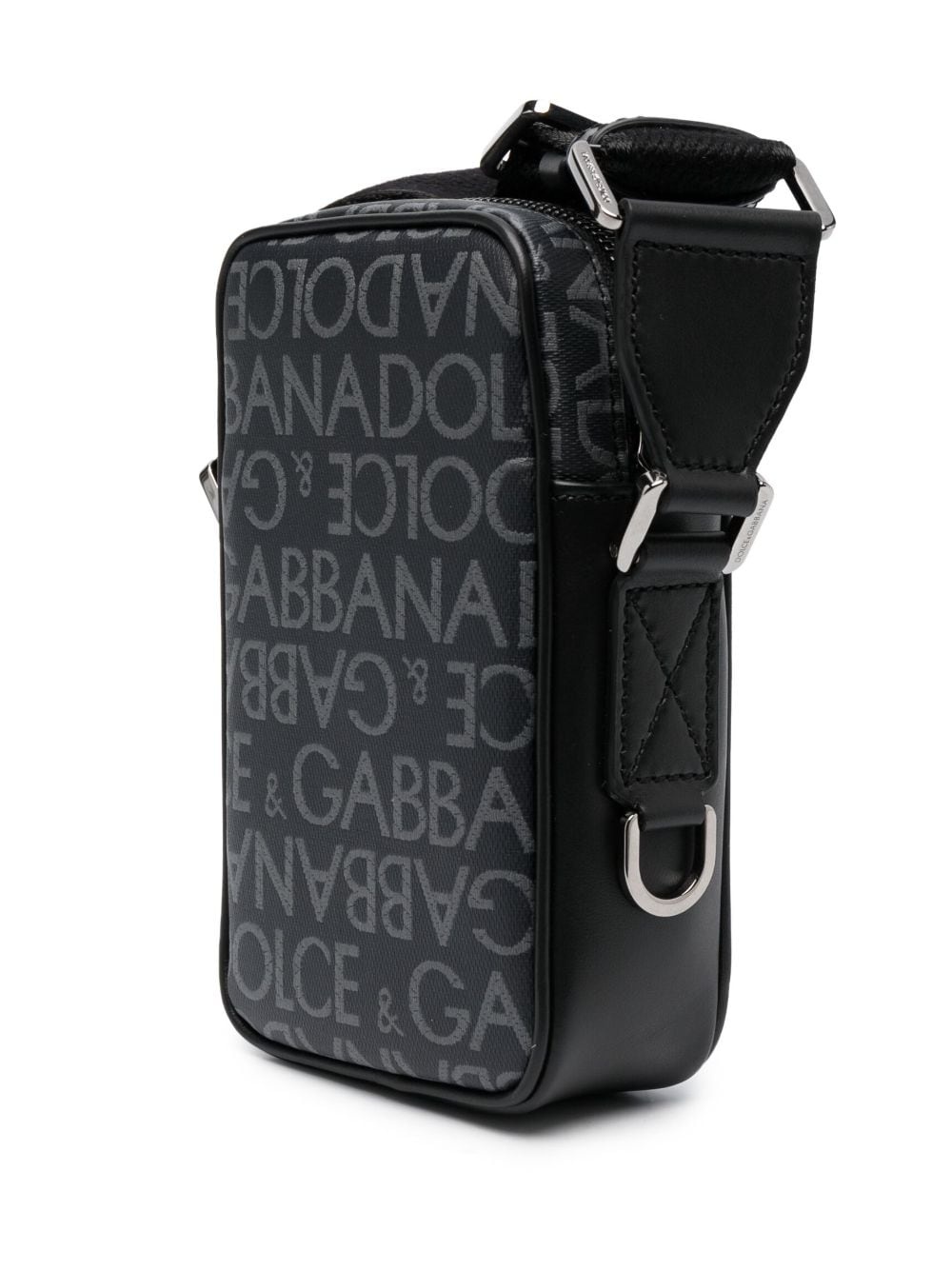 logo-print messenger bag - 3