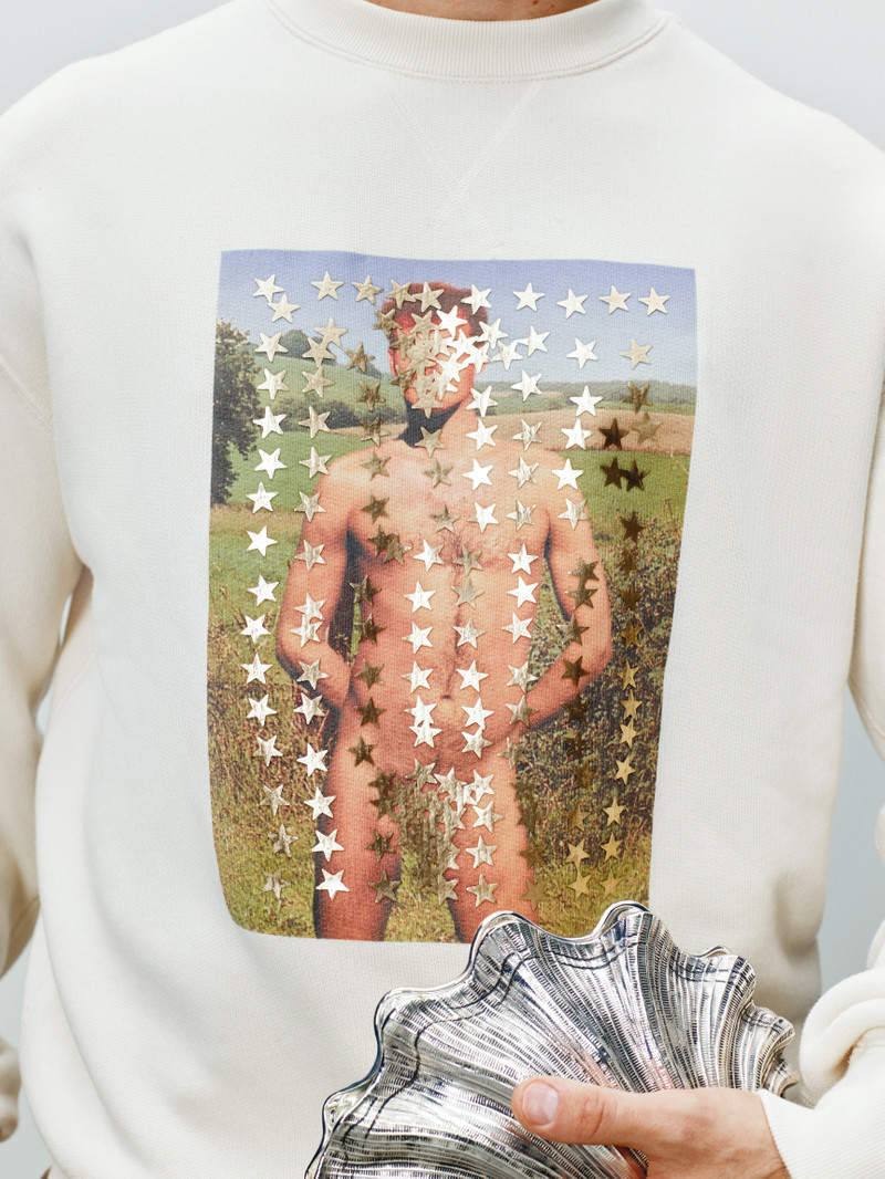 JW Anderson MENS STAR MAN SWEATSHIRT IN ECRU outlook