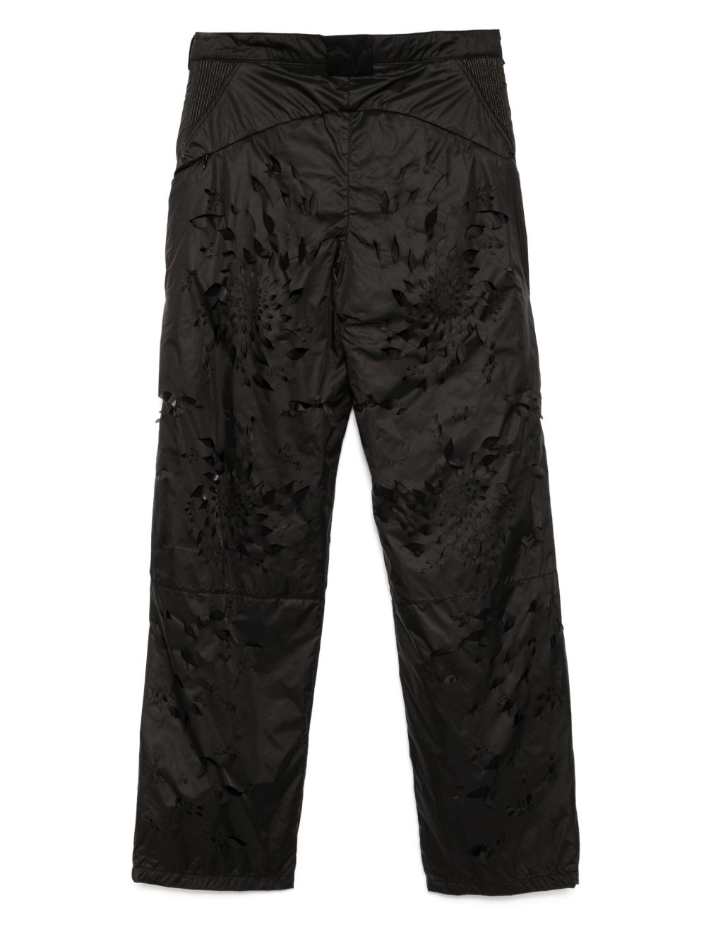 laser-slashed petal trousers - 2