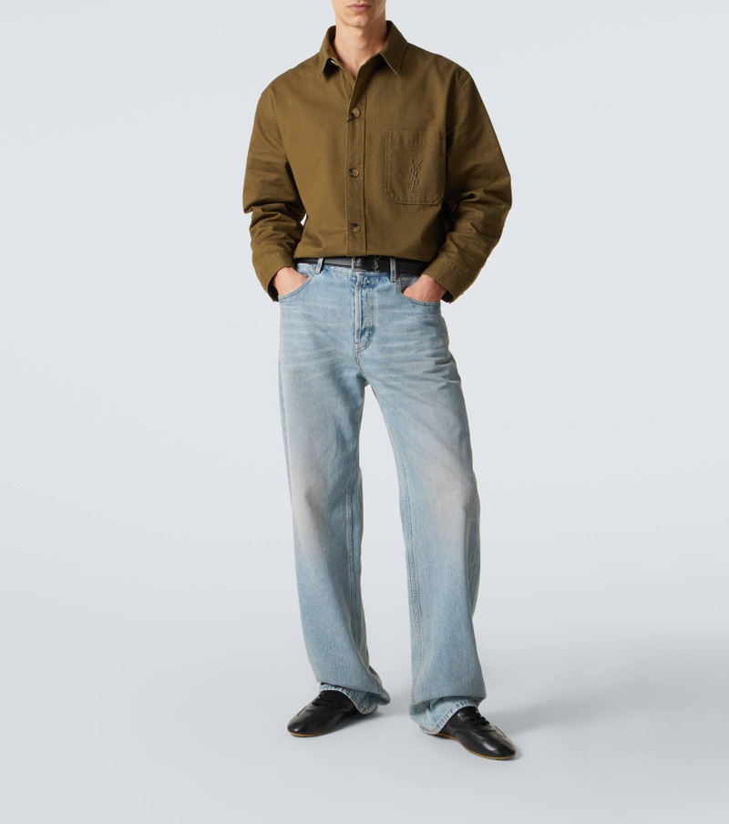 SAINT LAURENT Lewis leather sneakers outlook