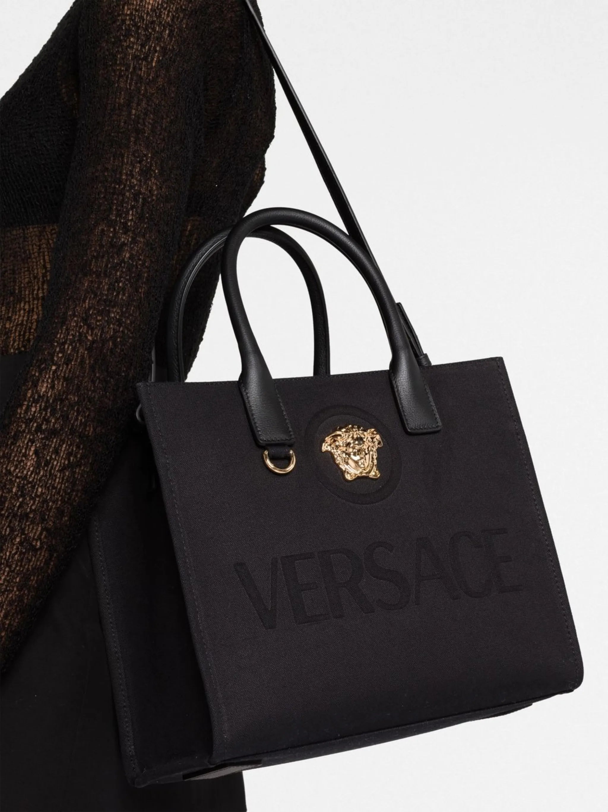 Small La Medusa Canvas Tote Bag - 3