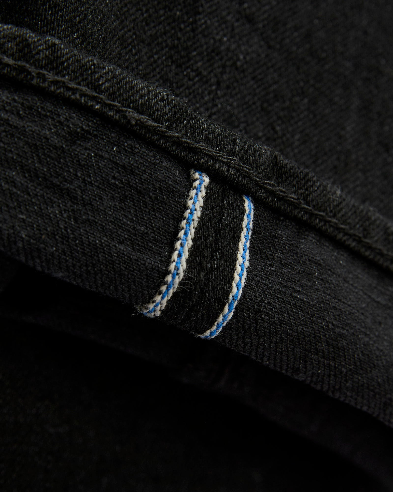 XX-003-BK 14oz Rinsed Double Black Selvedge Denim - Regular Straight Fit - 9