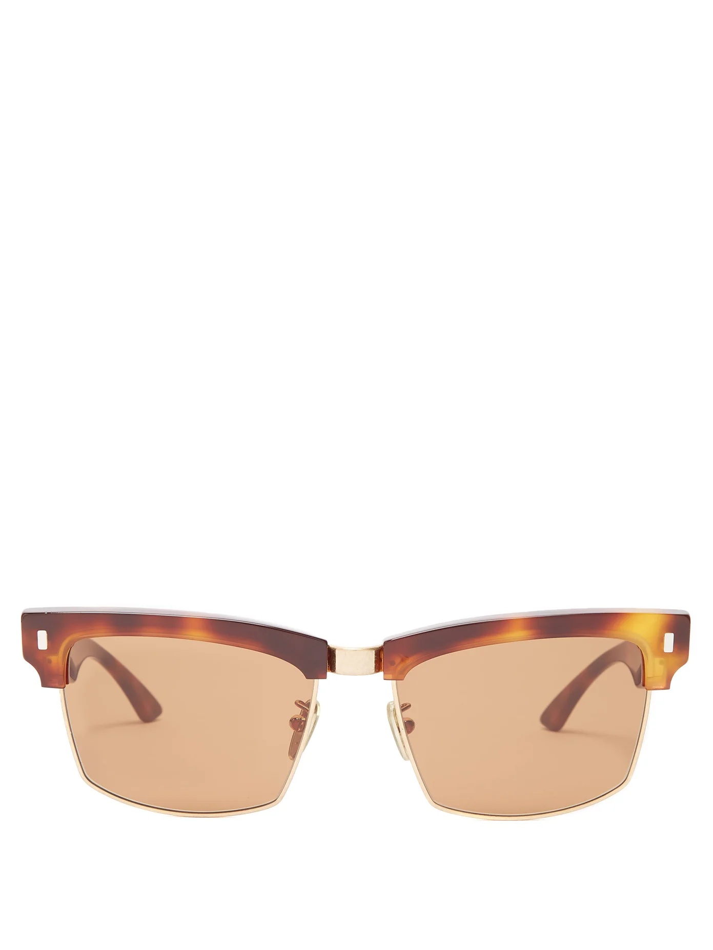 Square tortoiseshell-acetate sunglasses - 1