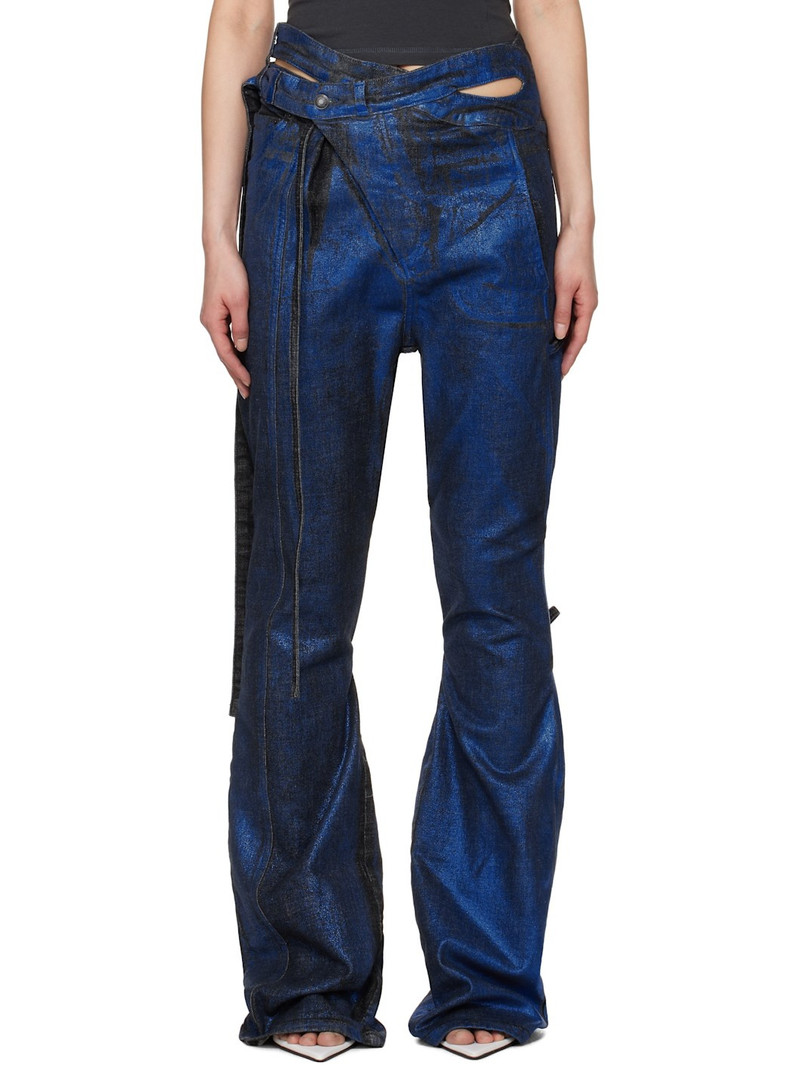 SSENSE Exclusive Black & Blue Signature Wrap Jeans 1