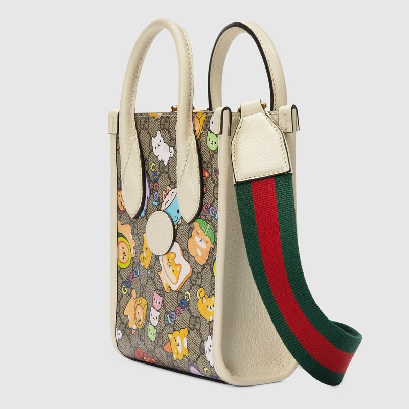 GUCCI Gucci animal print mini tote bag outlook