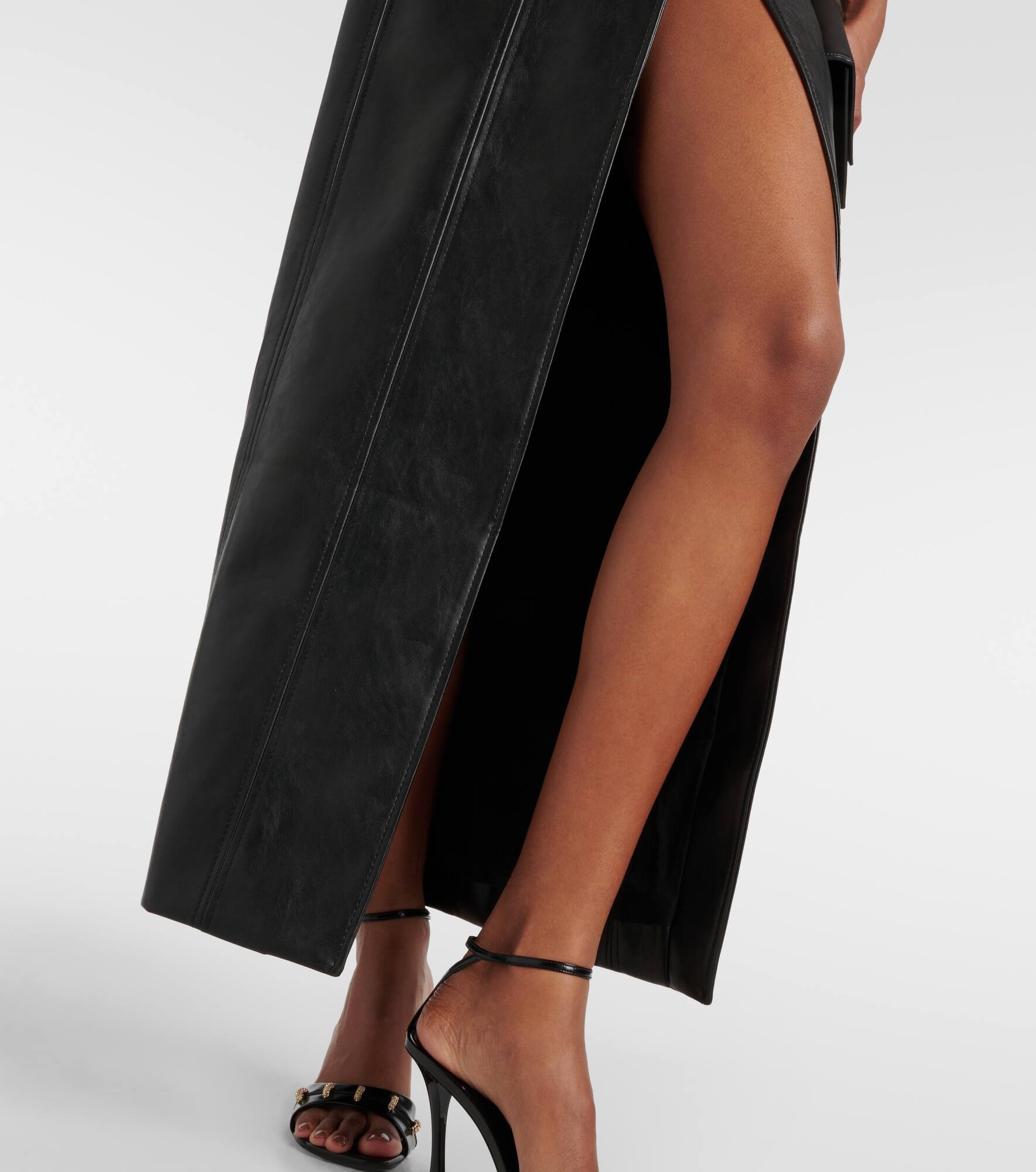 Saima faux leather maxi dress - 6