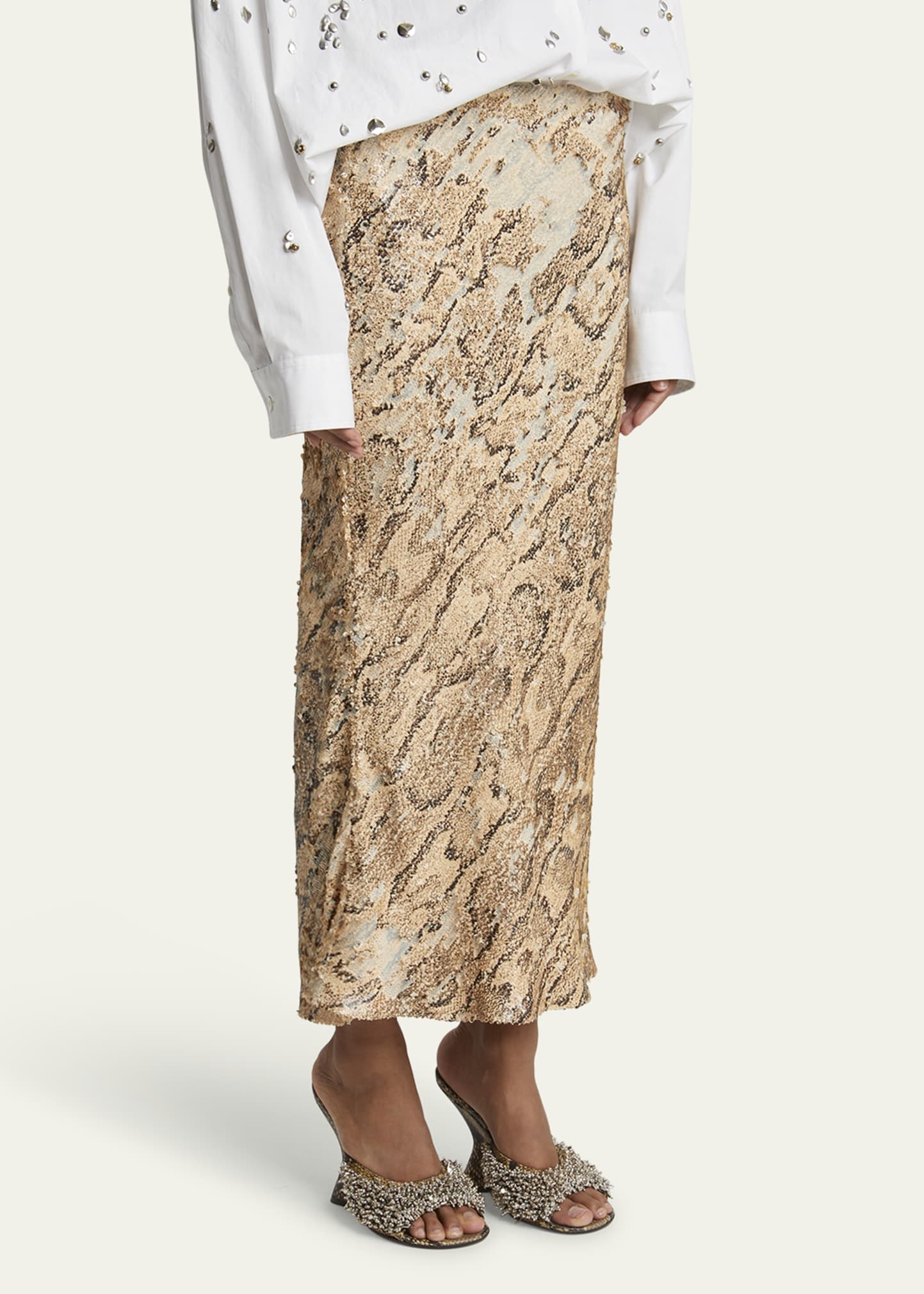 Separ Long Embellished Skirt - 4