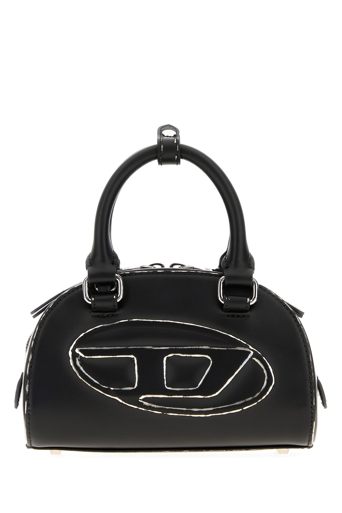 Black leather 1DR Dome handbag - 1