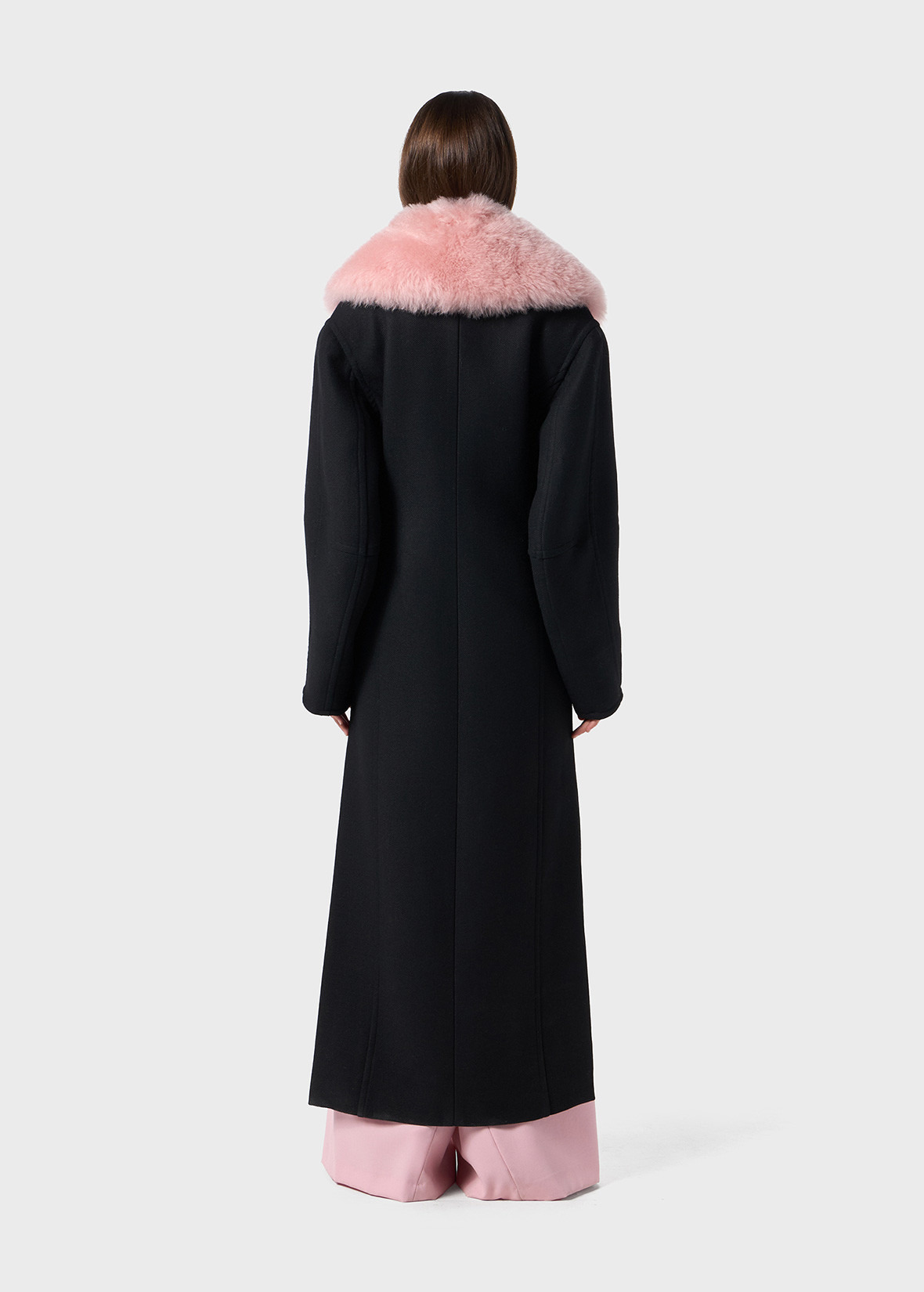 LONG COAT WITH FAUX FUR COLLAR - 4