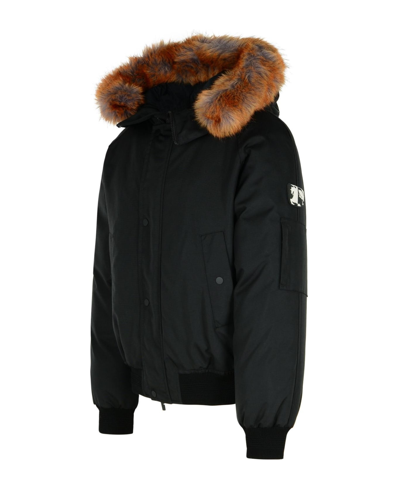 Black Nylon Bomber Jacket - 2