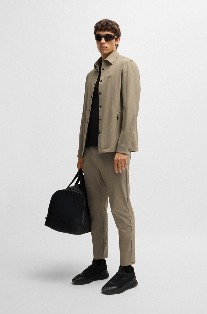 BOSS RELAXED-FIT OVERSHIRT IN WATER-REPELLENT STRETCH FABRIC outlook