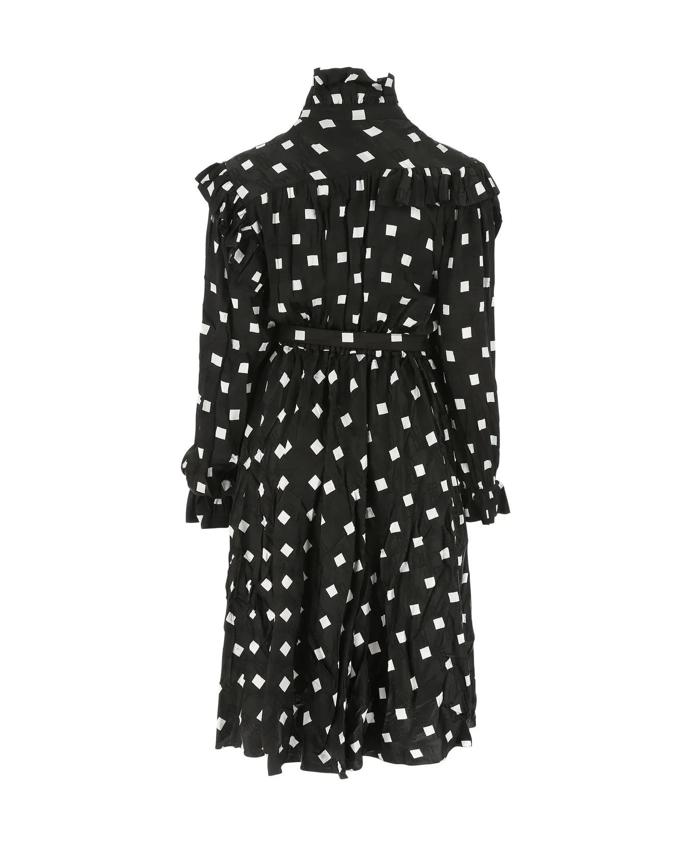 Embroidered Satin Dress - 3