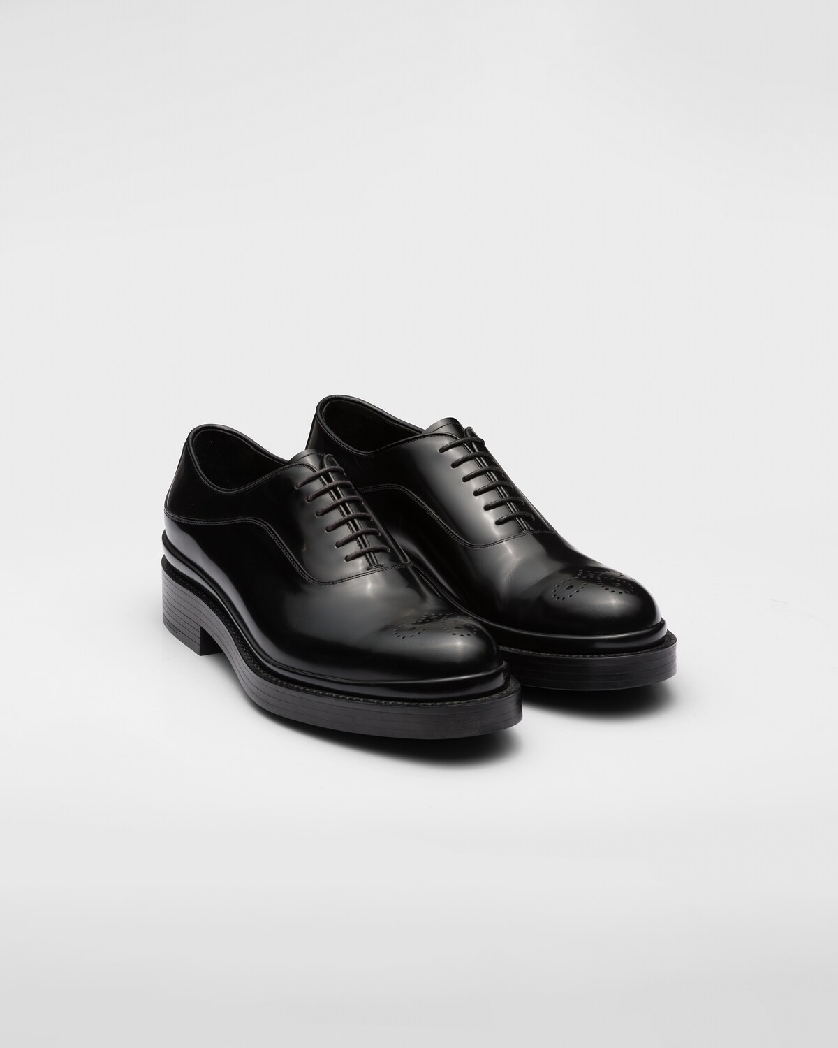 Brushed Leather Oxford Shoes - 1