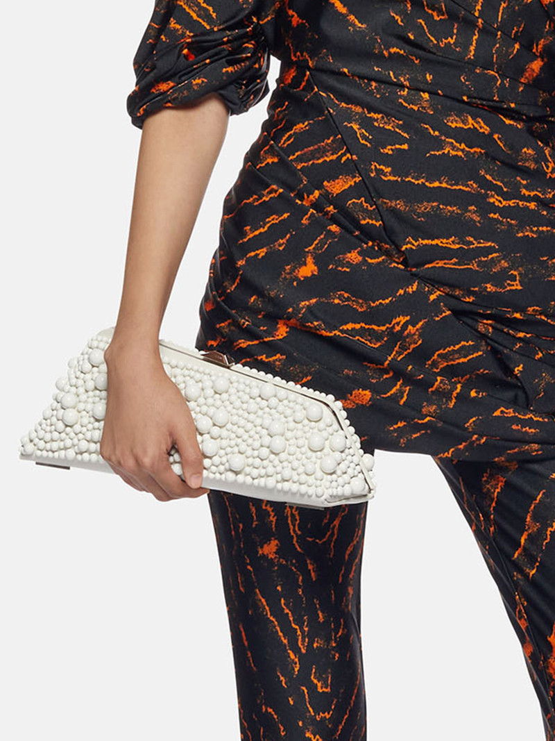 THE ATTICO ''LONG NIGHT'' IVORY MAXI CLUTCH outlook