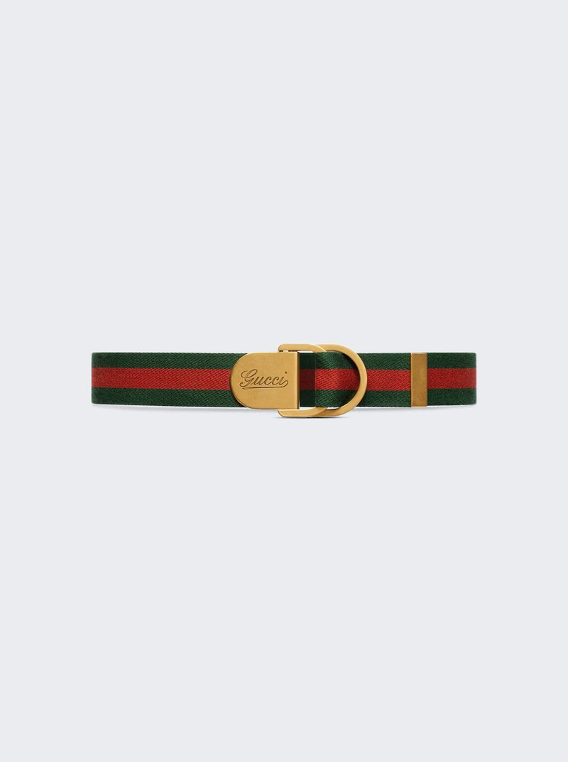 Gucci 스크립트 버클을 가진 웹 넓은 벨트 1