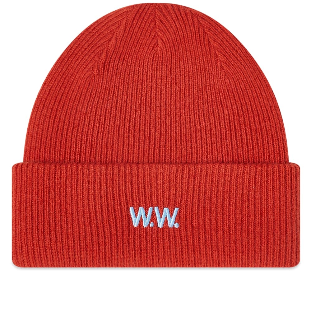 Wood Wood Mande Ribbed Beanie - 1