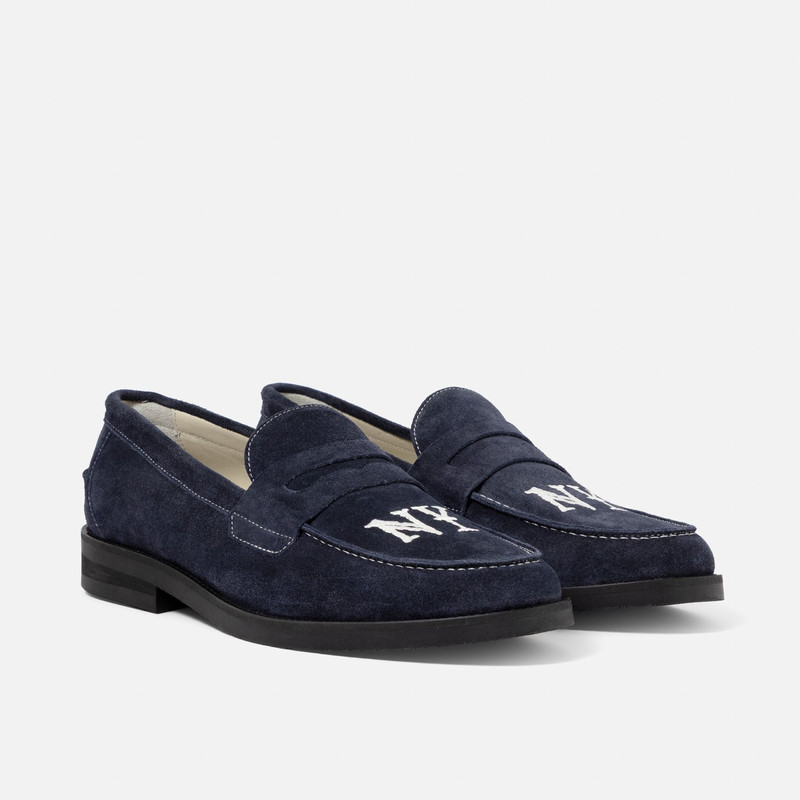 Wilde NY Navy Suede Penny Loafer - Men's 3