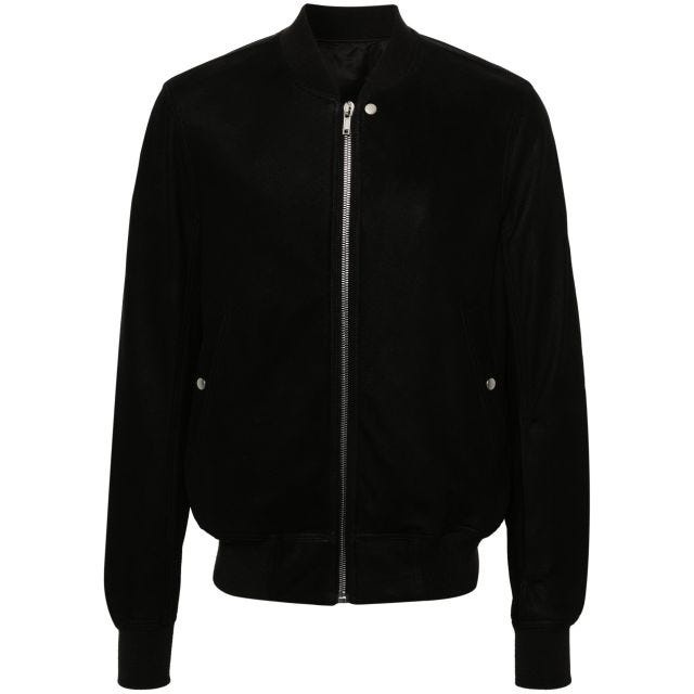 Rick Owens Classic Flight leather bomber jacket | genteroma