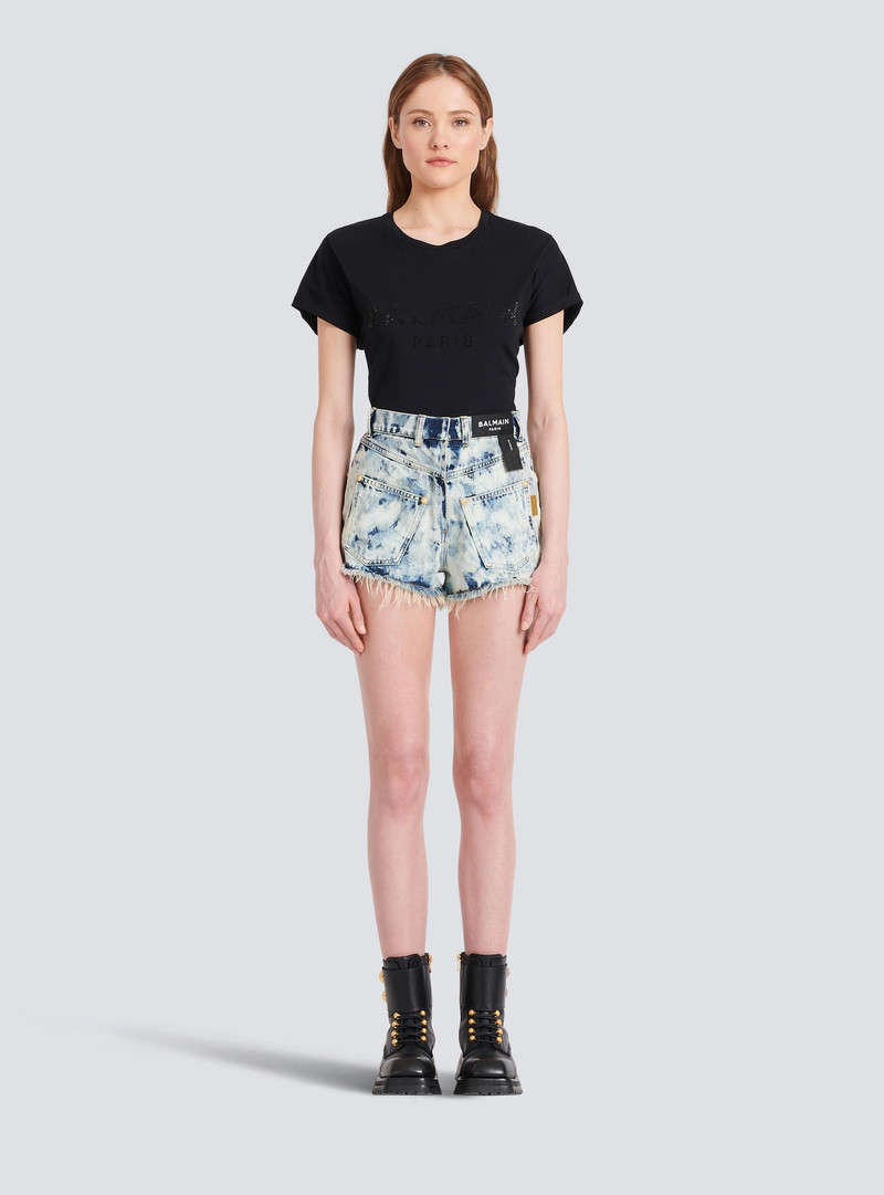 Faded denim reversed shorts 3