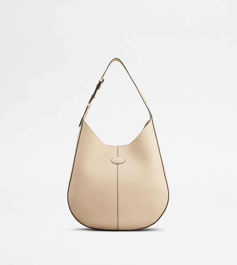 TOD'S DI BAG HOBO BAG IN LEATHER SMALL - BEIGE 1