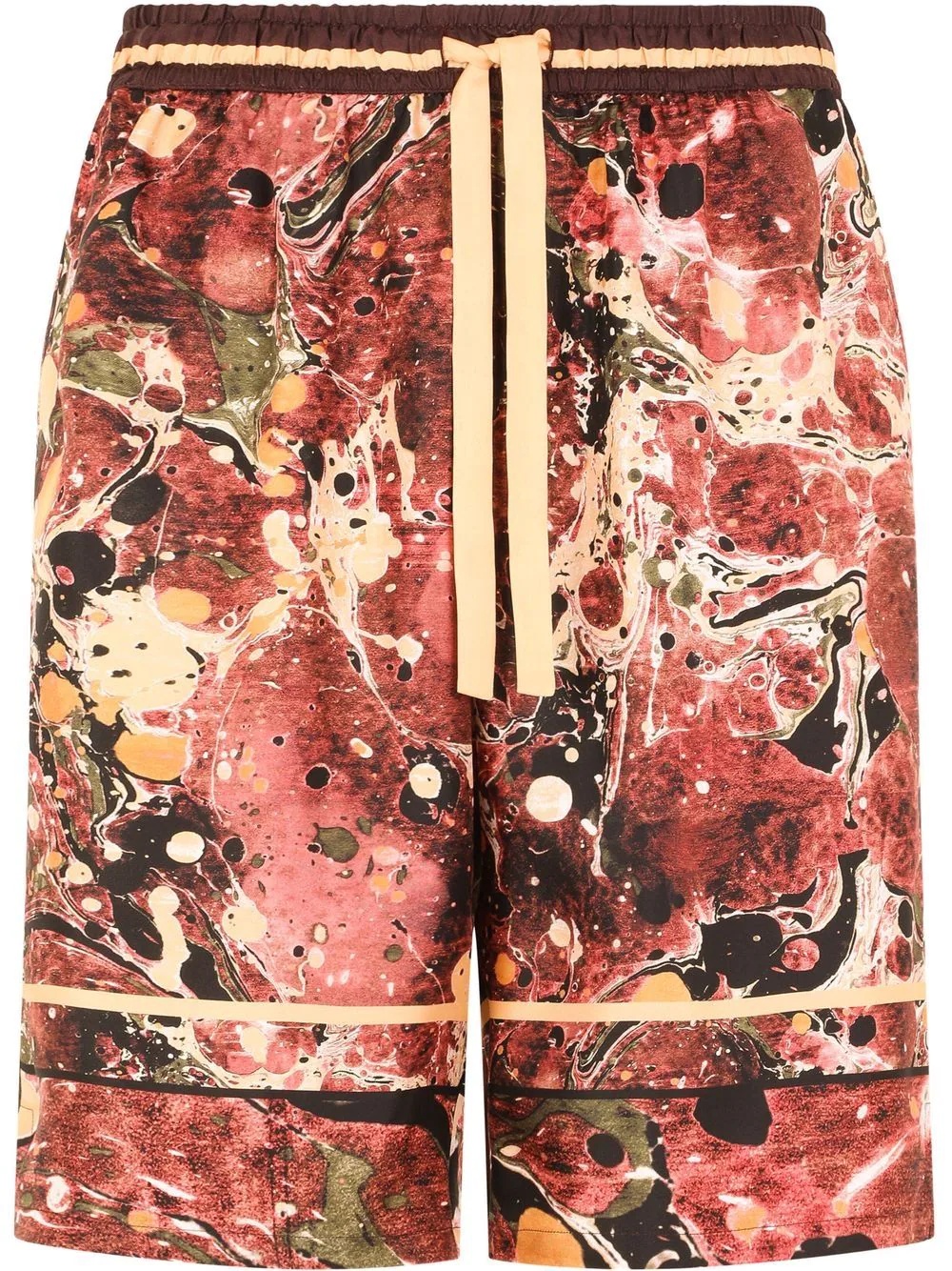 graphic-print track shorts - 1