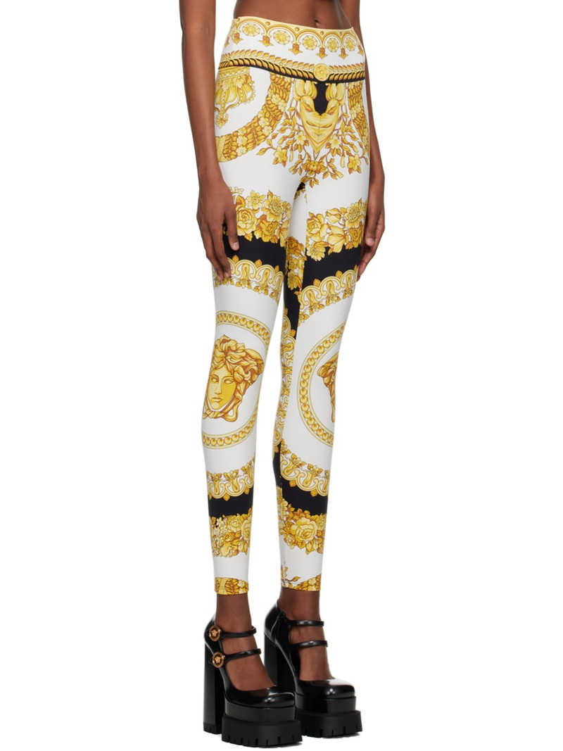 White Barocco Sport Leggings 2