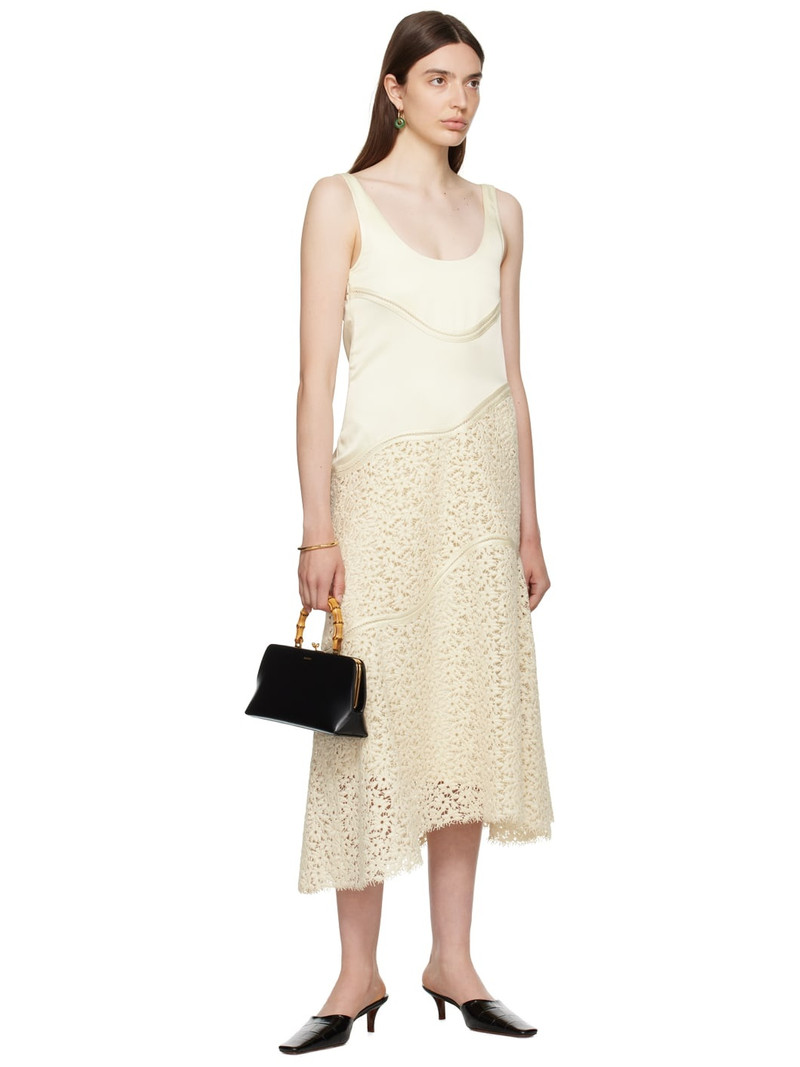 Jil Sander Off-White Embroidered Midi Dress outlook