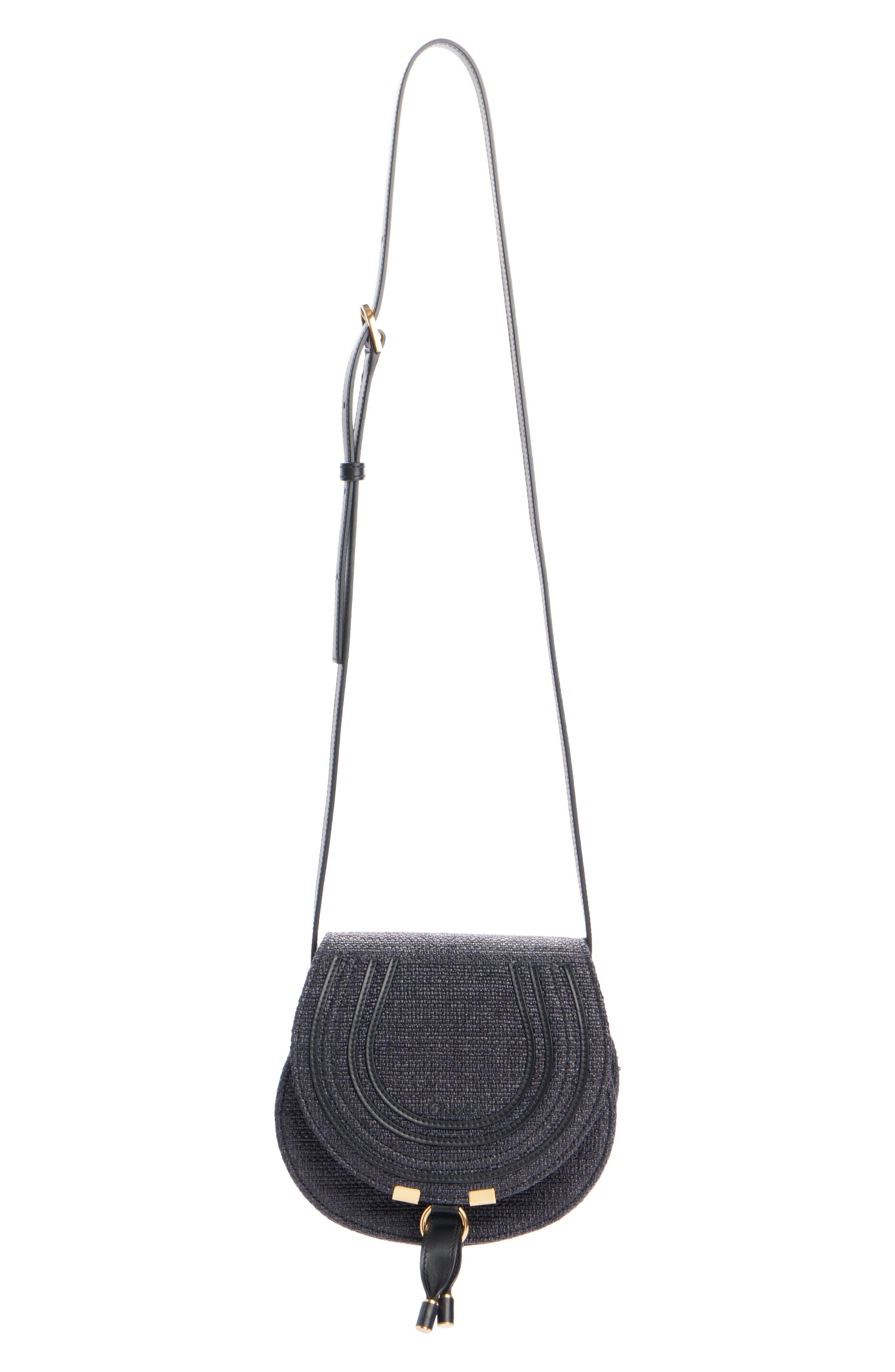 Chloé Small Marcie Woven Crossbody Bag in Black at Nordstrom - 2