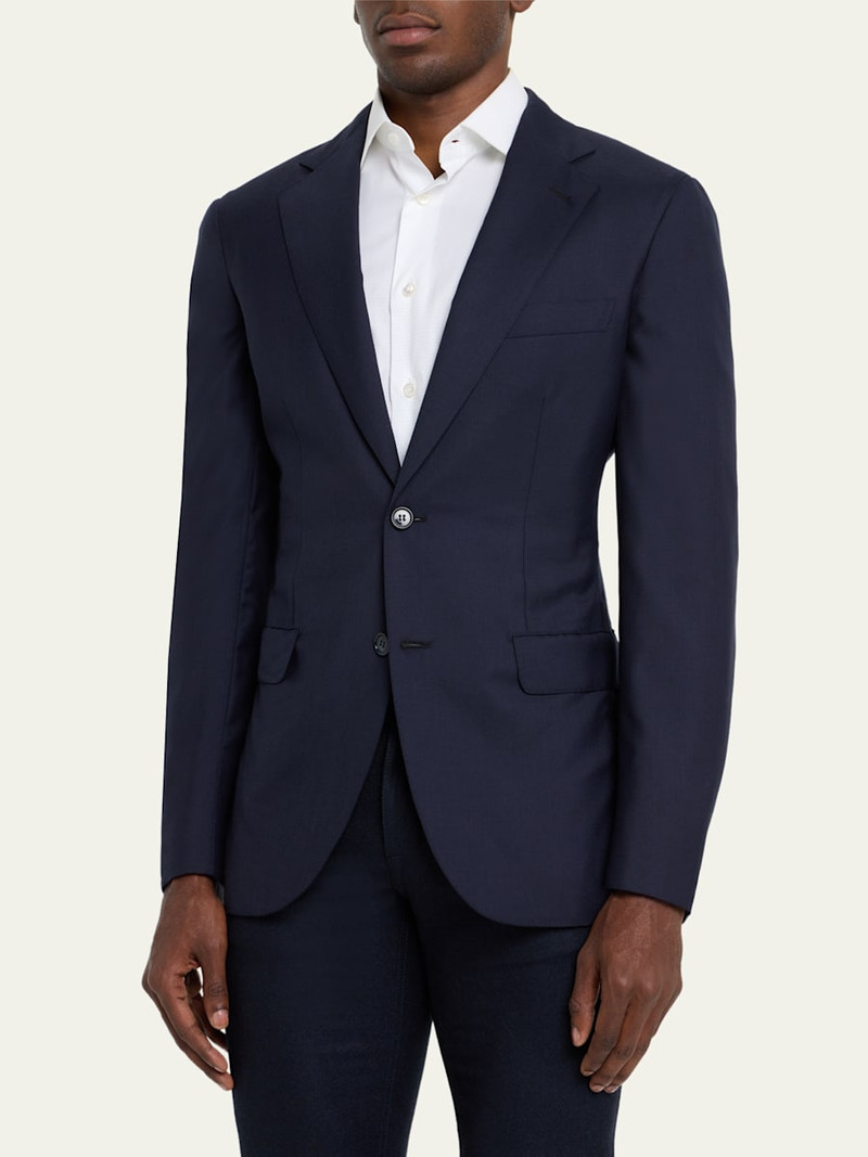 Brioni Men's Solid Wool-Silk Blazer outlook