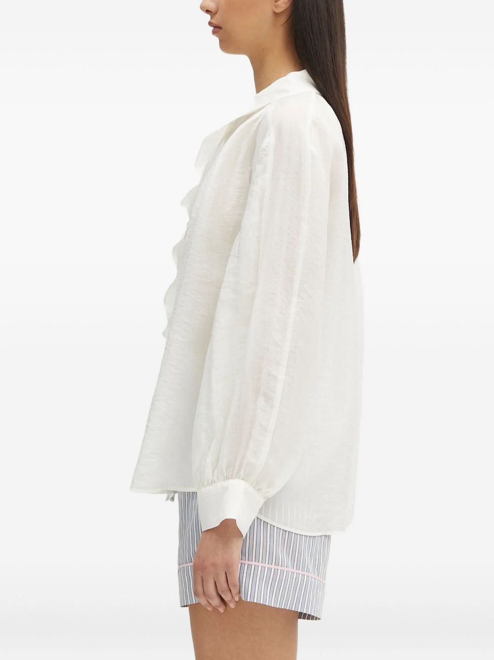 ruffled collared shirt - 3