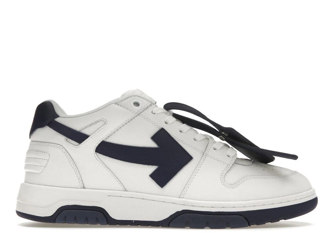 OFF-WHITE Out Of Office OOO Low Tops White Navy Blue - 1