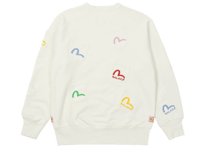 PALACE Palace x Evisu Multi Pocket Crew Egret outlook
