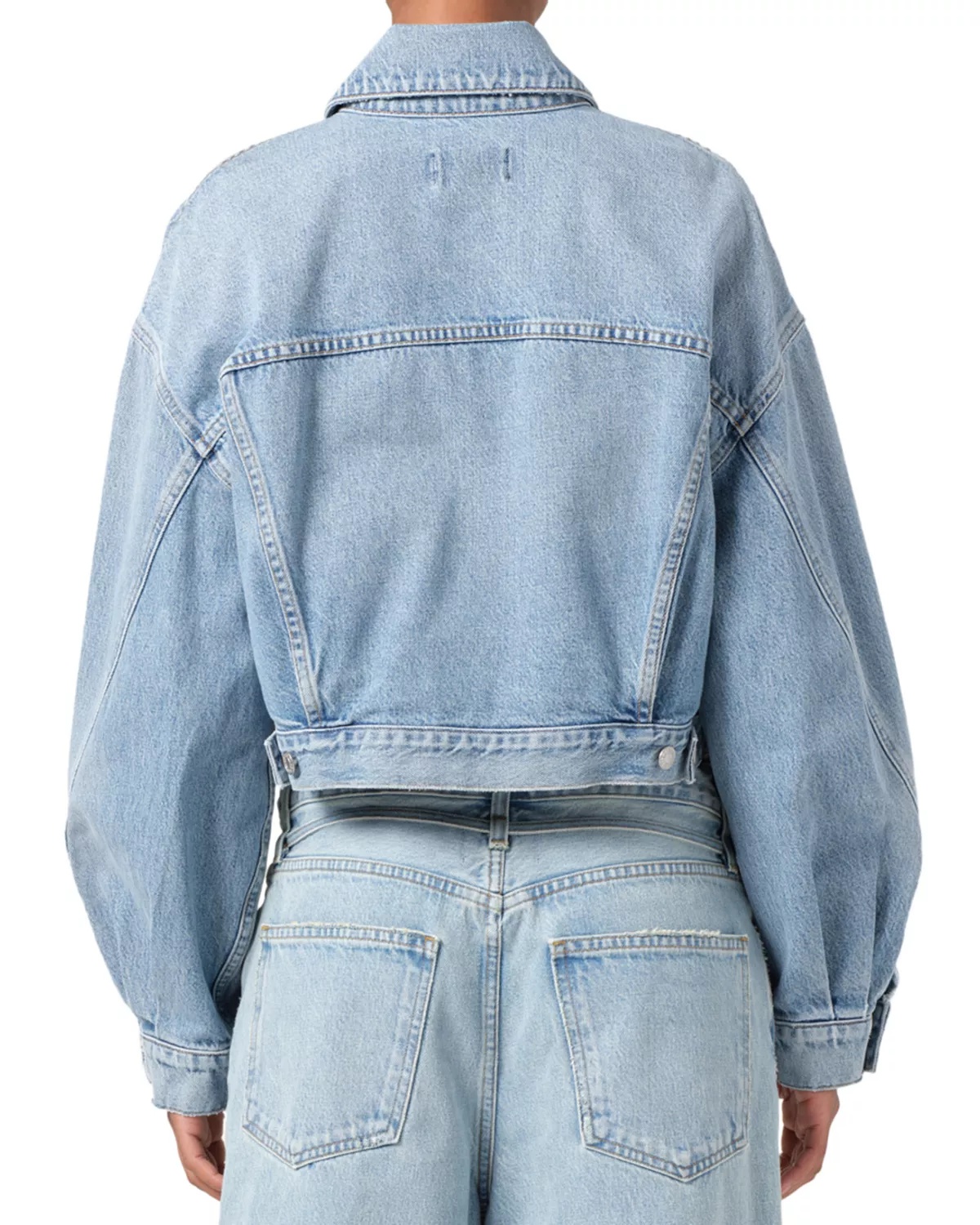 Palmer Cropped Denim Jacket - 3